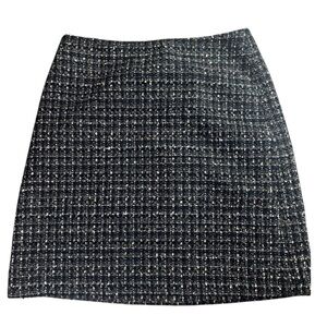 Tweed Black Mini Skirt 4